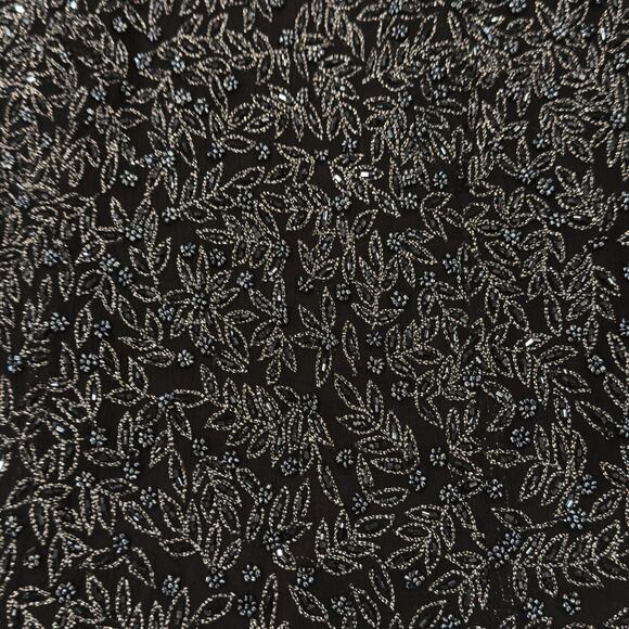 Vintage Adrianna Papell Boutique Evening Beaded Silk Top Size 8 Y2K 90s 00s - Picture 5 of 6